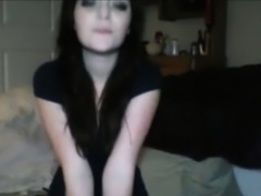 innocent teen playing in front of cam