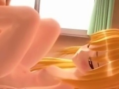Blonde animated angel having sex
