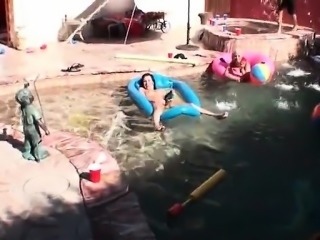 pool blowjob with college girls