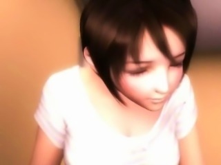 Sweet 3D hentai harlot gives fellatio