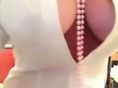 Hot MILF with big boobs teasing on webcam