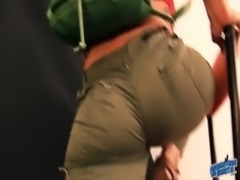 Big Ass Bruette Milf! Tight Pants Exposing Cameltoe, Busty! free