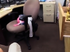 Desperate coed sucking and fucking in office