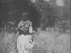 Rough Sex in Green Meadow (1930s Vintage)