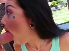 Katrina Jade is an awesome pornstar and shes going to give him a really nice and sloppy blowjob in this video. This bitch really knows what shes doing