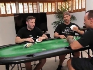 Poker game turns to ebony gangba and cumshots