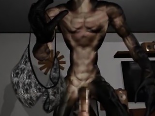 Hentai hottie in lingerie nailed by monsters shaft
