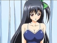 Hentai sweetie sucks and tit fucks big cock