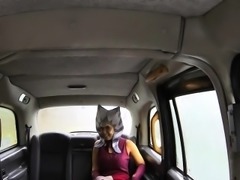 Masked gal Fucking taxi driver