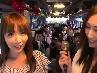 Lucky guys takes a ride with Av idols
