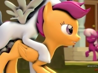 MLP 3D Ponies Scootaloo x Rumble - SFM Source Filmmaker