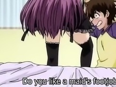 Maid's engagement hentai scene