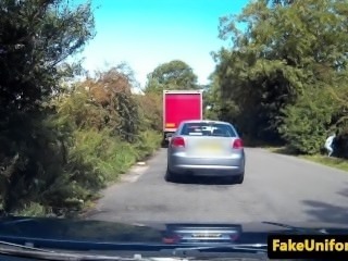 British amateur doggystyled on bonnet by cop
