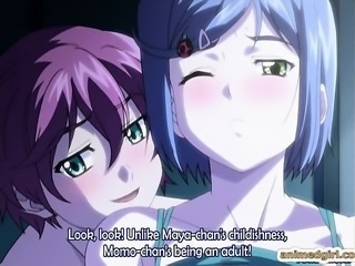 Cute anime group threesome fucked