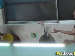 Weird asian pees public