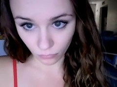 Hot babe loves her dildos and sucks on them for her webcam