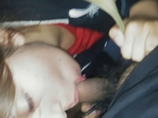 getting sloppy blowjob by exwife delfina..
