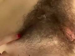 sexy hairy nurse fucks patient, cum on her hairy bush