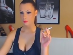 Smoking brunette - 8