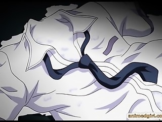 Coed anime hard tentacles drilled
