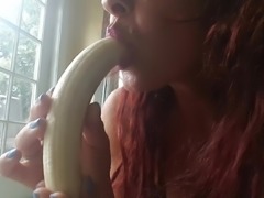 MILF mouth fucking Banana
