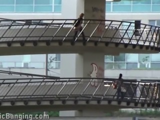 Young pretty girl street gangbang Part 1