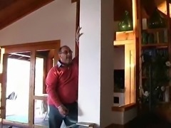 wife blowjob fat man