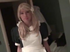 A TV Mistress trains her new sissy maid