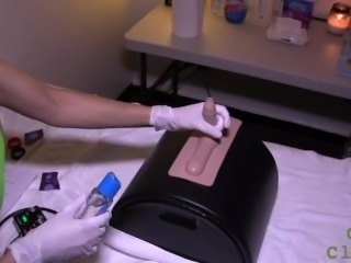 Sybian Prostate Milking with Gloved Handjob
