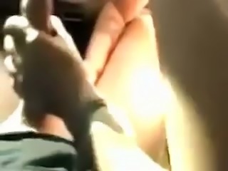 Horny bitch sucking my dick like tasty candy in a car