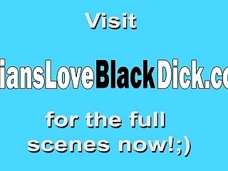 Cute Asian Teen Wraps Lips Around Gigantic Black Cock