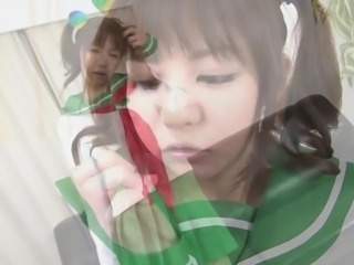 Japanese - Pigtail Teen Cutie Shaved