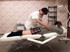Beautiful Asian schoolgirl gets her sexy legs and her hot a