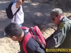 Asian border jumper gets mouth fucked