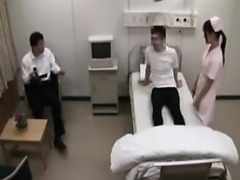 Delightful Asian nurse is in heaven when a hard cock drills