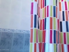 Masturbating in the shower with asian teen