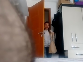 Minha cunhada me vendo pelado!