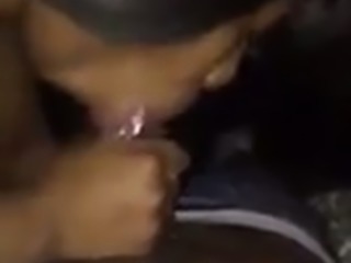 Black hooker sucking massive dick balls deep in amateur video