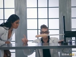 Chocolate chick wants to try out a dildo before a shag