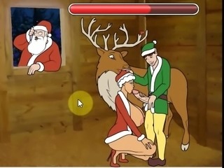 Hentai sex game fucking Mrs. Santa
