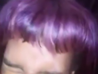 Purple Ebony Brief Bj and Cock Slaped
