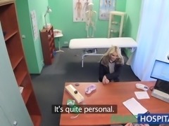Fake Hospital Shy patient with soaking wet pussy squirts on docs fingers