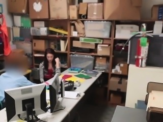 Shoplifter gets fucked in the private investigators office