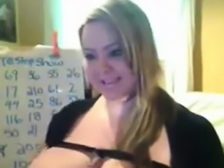 Plus size blonde plays with the big tits - burstpussy(dot)co