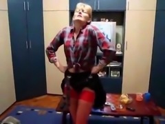 Housewife Svetla enjoys cucucmber and cock