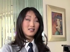 Sucky fucky session with an Asian schoolgirl