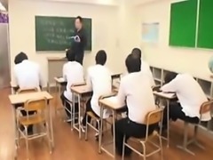 Wild Asian schoolgirl pulls her panties down and masturbate