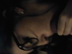 my hot girlfriend tries to deepthroat my big cock