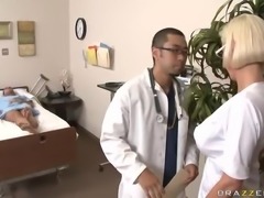Blonde Nurse Wearing Sexy Lingerie Titty Fucks A Big Dick