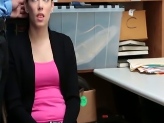 Teen Shoplifter Bobbi Dylan Pounded In Office